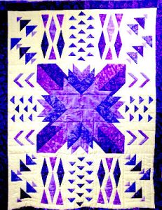 Purple Fabric for Onward Block of the Month