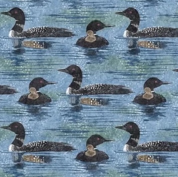 Loons (portion) Featured Fabric 2025 Maine Quilt Shop Hop Loons (portion) Featured Fabric 2025 Maine Quilt Shop Hop