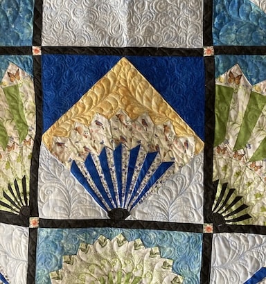 Closeup - A FANtastic Day In Maine by Dark Star Fabrics